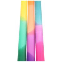 Set of 3 Dipped Aura Energy Taper Candles for Rituals Decor - Multi