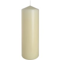 Ivory Pillar Candle Long 160H Burn Time for Home Decor - White