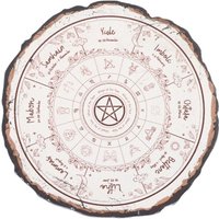 Wheel of the Year Coaster Set Rustic Seasonal Surface Protectors - Brown