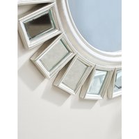 Milania Bevelled Edge Wall Mirror with Double Line Frame - Silver