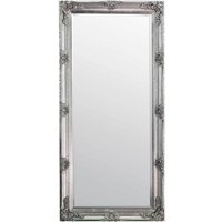 MirrorOutlet Abbey Large Silver Ornate Wall Mirror 168 X 78cm - Grey