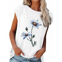 Two Daisies T-Shirt - White / 67cm