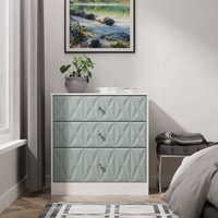 San Jose Ready Assembled 3 Drawer Deep Chest - Duck & White Matt