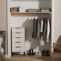 Hong Kong Ready Assembled 5 Drawer Bedside Cabinet - Kashmir Matt
