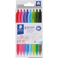 Pack of 8 Rainbow Retractable Pens
