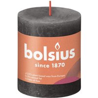 KDMD Bolsius Rustic Shine Stormy Grey Pillar Candle 80mm x 68mm 2 Pack
