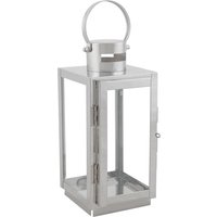 Silver Steel Lantern - 21cm