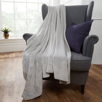 Super Soft Fleece Blanket - Silver / Machine Wash at 30 degrees / 150cm / Small - 120 x 150cm
