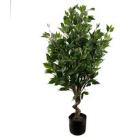 Artificial Evergreen Ficus Tree - Green / 110cm / 55cm