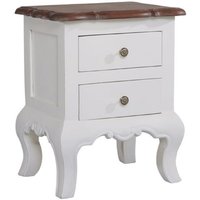 French Chic Painted Bedside Table - White
