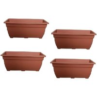 Bell Trough Planter 50cm Plastic Terracotta - Terracotta / 4