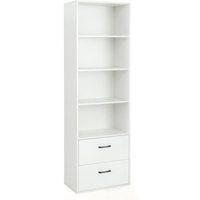 Tall Modern Bookshelf Bookcase - White