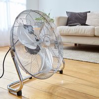 Neo High Velocity Chrome Metal Floor Freestanding Fan - Silver / 12in