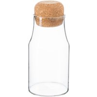 Glass Storage Bottle with Cork Lid - Clear / 0.18l / 1