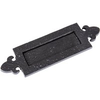 Fleur De Lis Letter Plate Black - Black