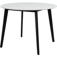 FurnitureboxUK, Sofia Round Dining Table White Top and Black Legs - White FurnitureboxUK, Sofia Round Dining Table White Top and Black Legs - White