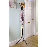 12 Hook Coat Stand - Black