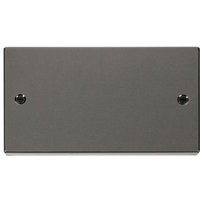 Black Nickel 2 Gang Blank Plate - Black Nickel