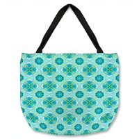 Green Cool Boho Chic Summer Tote bag - Blue