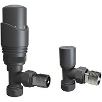 Thermostatic Angled Valves set - Anthracite
