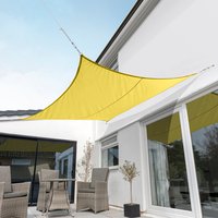 5.4m Square Waterproof Sun Shade Sail - Yellow