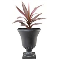 Greek Style Urn Garden Planter - Dark Grey