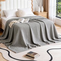 Lifeideas Reversible Throw Blanket Grey - Grey / 200cm / 180cm