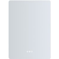 Anti-Fog Bathroom Mirror with RGB LED Ambient Lighting - Silver