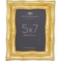 Hiba Gold Finish Bamboo Effect Photo Frame 5x7in - Gold