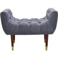 Shay Grey Chenille Stool - Grey