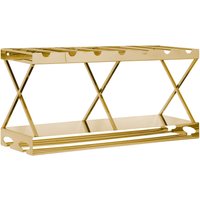 Novo 2 Tier 7 Bottle Gold Finish Wine Rack - Gold