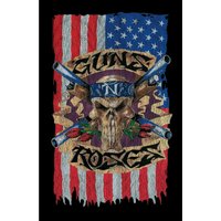 Guns N Roses Flag Textile Poster - Black/Red/Blue