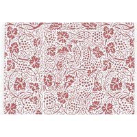 Red Oak Leaves & Berries Worktop Saver - Small Textured Glass Chopping Board - Orange