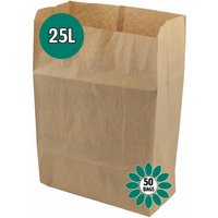 25L Paper Compostable Kerbside Caddy Liners - 60 Bags - 50 Bags / 50