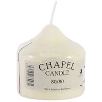 Decorative Chapel Wax Pillar Candle - White
