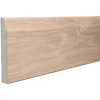 Chamfered & Rounded 18mm x 119mm x 2440mm Veneered American White Oak Unlacquered