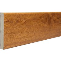 Rounded One Edge Wood Grain Golden Oak Fully Finished Skirting