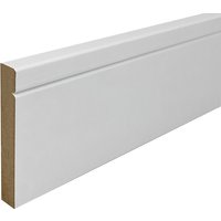 V Grooved Matt White Fully Finished Skirting