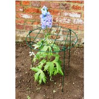 25 Inches Grow Through Ring (Pack of 4) Sold Separately - Steel - L34.2 x W34.3 x H63.5 cm - Plastic Coated Green