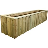 Log Lap Wooden Planter Trough Pressure Treate5 - L40 X W150 X H40 cm - Assembled