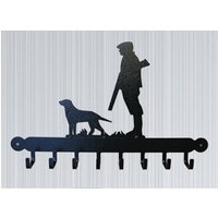 Tool Rack (Gun Down) - Hooks - Solid Steel - W54.6 x H30.5 cm - Black