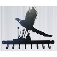 Tool Rack (Pheasant) - Hooks - Solid Steel - W54.6 x H30.5 cm - Black