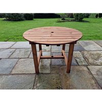 Valley Round Garden Dining Table - Timber - L113 x W113 x H75 cm - Minimal Assembly Required