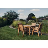 Valley 4 Seater Square 4XC - Timber - L190 x W190 x H95 cm - Garden Furniture - Minimal Assembly Required