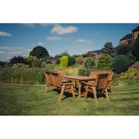 Valley 8 Seat Set 2XC 2X3B - Timber - L220 x W330 x H95 cm - Garden Furniture - Minimal Assembly Required