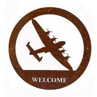 Lancaster Small Wall Art - With Text - Steel - W29.5 x H29.5 cm - Bare Metal/Ready to Rust