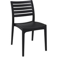 Realm Side Chair - Black Outdoor Garden Stackable