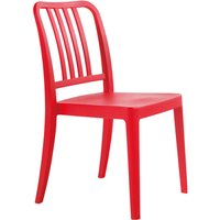 Rick Side Chair - Red Outdoor Indoor Stackable