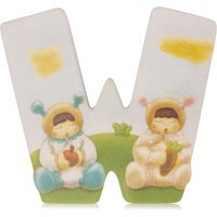 Lettera W in legno da parete con adesivo