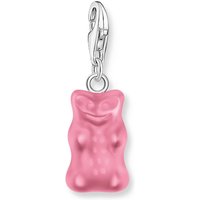 Thomas Sabo 2193-017-9 Silberner Charm Goldbären Anhänger in Pink Damen